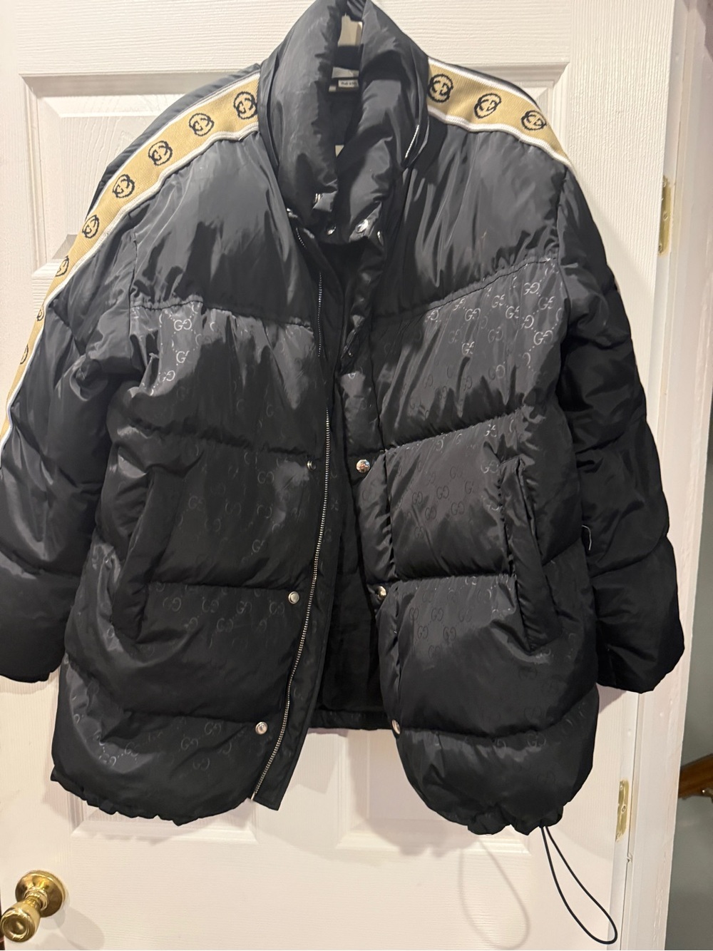 Gucci Black Jacket with Cream Neck Trim